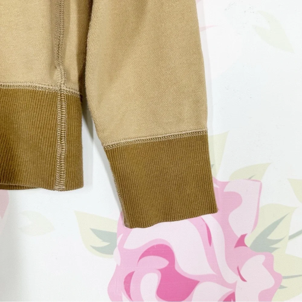 Uniqlo Peanuts Tan and Brown Crewneck with Snoopy Graphic Sweatshirt S - Picture 4 of 9